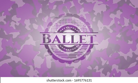 Ballet pink on camouflage pattern. Vector Illustration. Detailed.