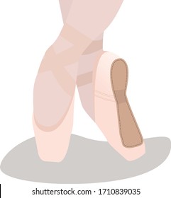 ballet point shoes on ballerina