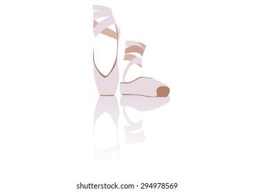 ballet pointe ballerina legs vector