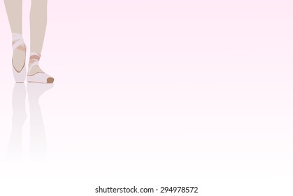 ballet pointe ballerina legs vector