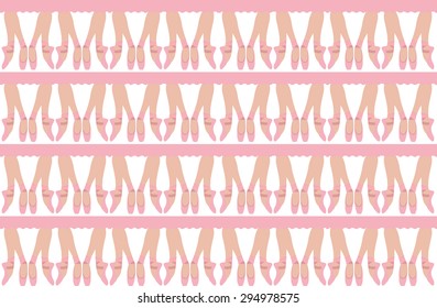 ballet pointe ballerina legs vector