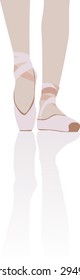 ballet pointe ballerina legs vector