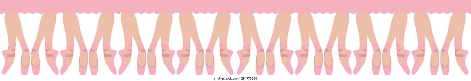 ballet pointe ballerina legs vector