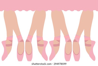 ballet pointe ballerina legs vector