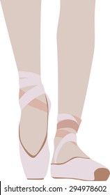 ballet pointe ballerina legs vector