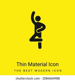 Ballet Pose minimal bright yellow material icon