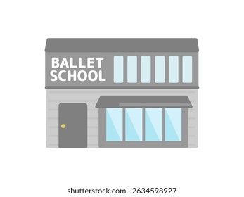 Ballet school building illustration material