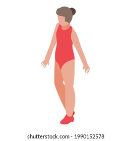 Ballet school child icon. Isometric of Ballet school child vector icon for web design isolated on white background