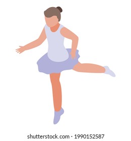 Ballet school dancer icon. Isometric of Ballet school dancer vector icon for web design isolated on white background