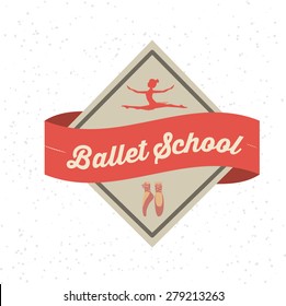 Ballet School design over white background, vector illustration 