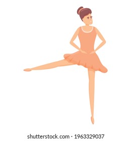 Ballettschulsymbol. Cartoon der Ballet School, Vektorsymbol für Webdesign einzeln auf weißem Hintergrund