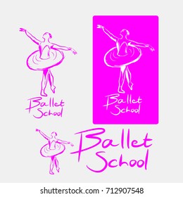 Ballet School logo Vector Illustration