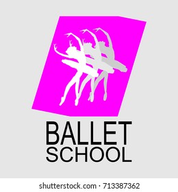 Ballet School logo Vector Illustration