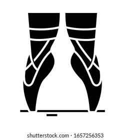 Ballet seasons black icon, concept illustration, vector flat symbol, glyph sign.