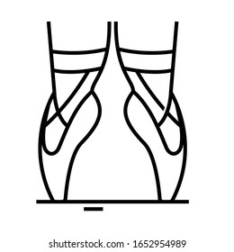 Ballet seasons line icon, concept sign, outline vector illustration, linear symbol.