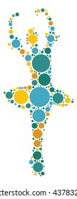 ballet shape vector design by color point