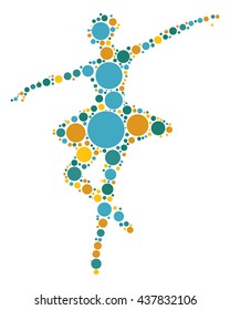 ballet shape vector design by color point