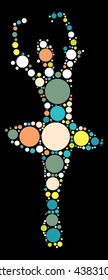 ballet shape vector design by color point