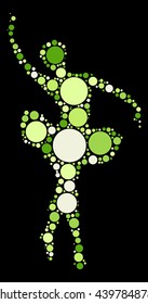 ballet shape vector design by color point