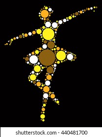 ballet shape vector design by color point