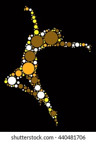 ballet shape vector design by color point