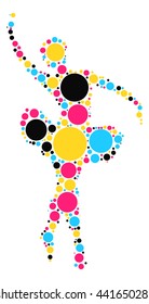 ballet shape vector design by color point