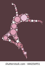 ballet shape vector design by color point