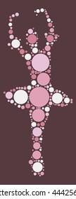 ballet shape vector design by color point
