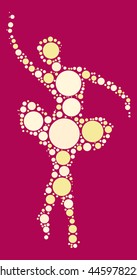 ballet shape vector design by color point