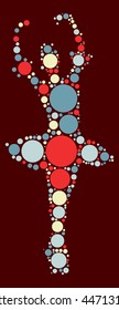 ballet shape vector design by color point