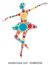 ballet shape vector design by color point