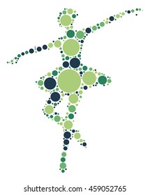 ballet shape vector design by color point