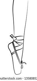 Ballet shoe, illustration