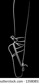 Ballet shoe, illustration