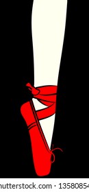 Ballet shoe, illustration