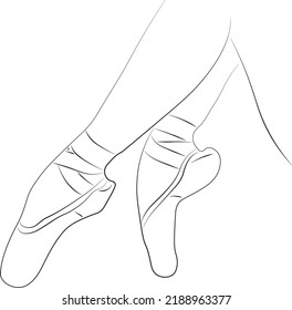 Ballet. Ballet shoe. Pas. Tutu. Ballet class,lessons. Contemporary,modern dance. Isolated flat vector illustration