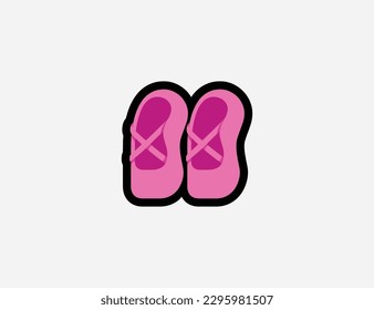 Ballet Shoe vector icon. Emoji illustration. Isolated Ballet Shoe vector emoticon