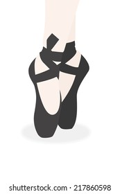 ballet shoes background, illustration in vector background