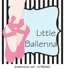 ballet shoes background, illustration in vector background