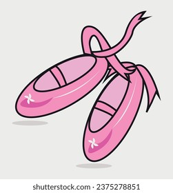 Ballet Shoes Clipart in Pink