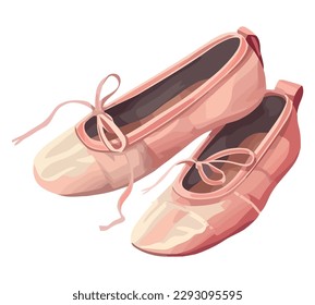 ballet shoes design over white