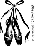 Ballet Shoes Digital EPS Vector graphics File