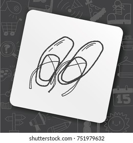 ballet shoes doodle