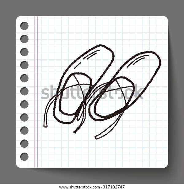 Ballet Shoes Doodle Stock Vector (Royalty Free) 317102747 Shutterstock