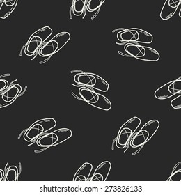 ballet shoes doodle seamless pattern background