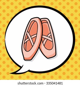 Ballet Shoes doodle, speech bubble