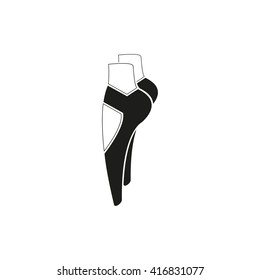 Ballet shoes icon