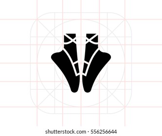 Ballet shoes icon