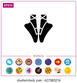 Ballet shoes icon