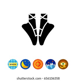 Ballet shoes icon
